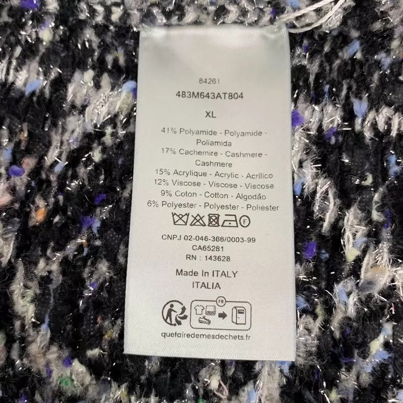Dior Dior Gray Silver Knit Long Sleeve Sweater Size US XL / EU 56 / 4 - 6 Thumbnail