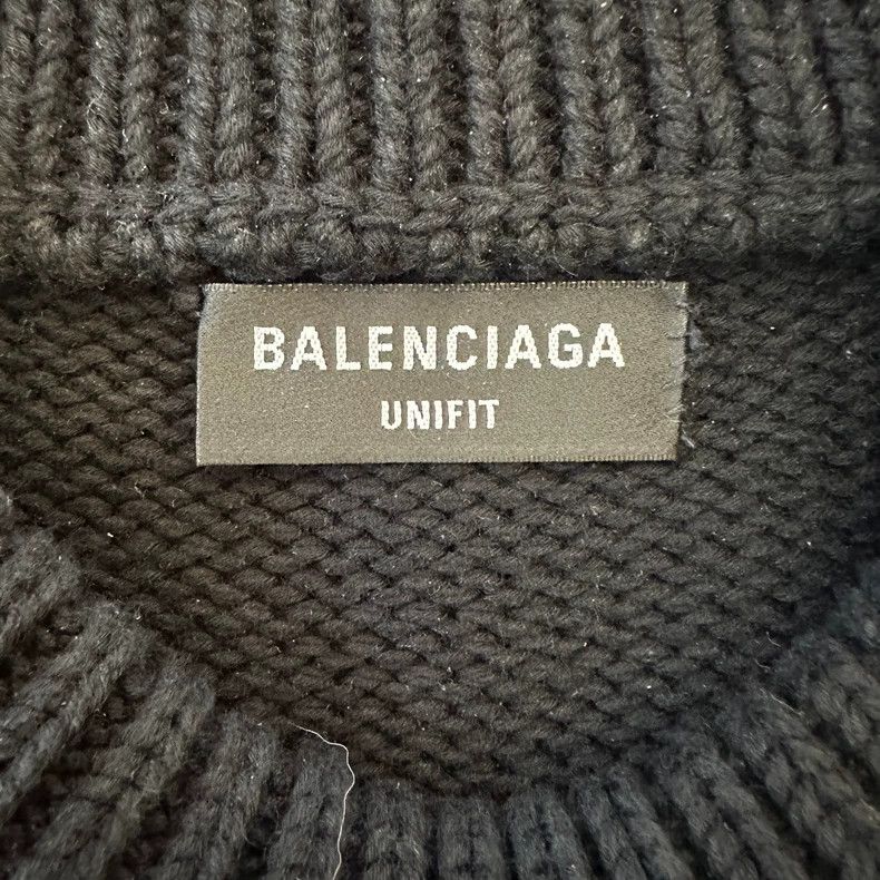 Balenciaga Balenciaga Black Long Sleeve Knit Sweater Size US S / EU 44-46 / 1 - 3 Thumbnail