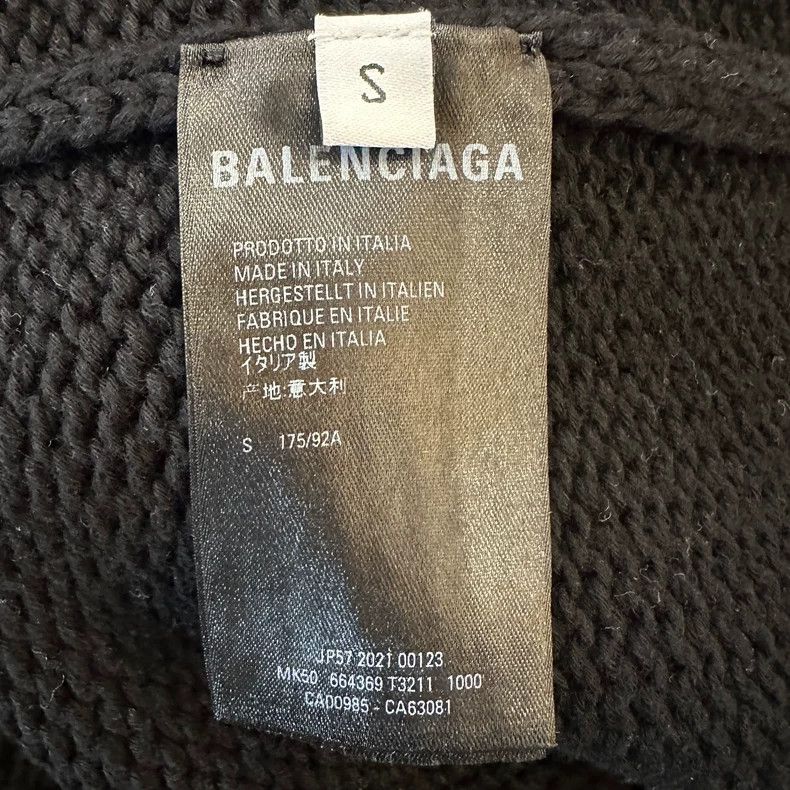 Balenciaga Balenciaga Black Long Sleeve Knit Sweater Size US S / EU 44-46 / 1 - 4 Thumbnail