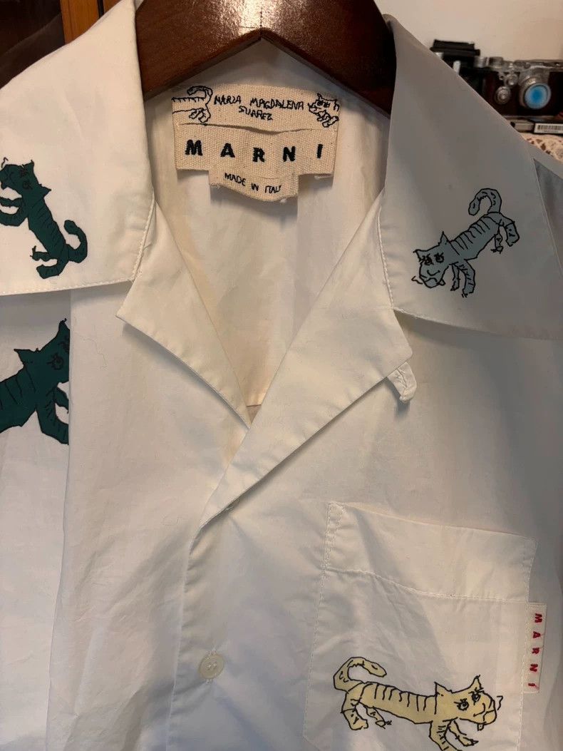 Marni Marni Limited Edition Men's Shirt with Cats Size US M / EU 48-50 / 2 - 5 Thumbnail