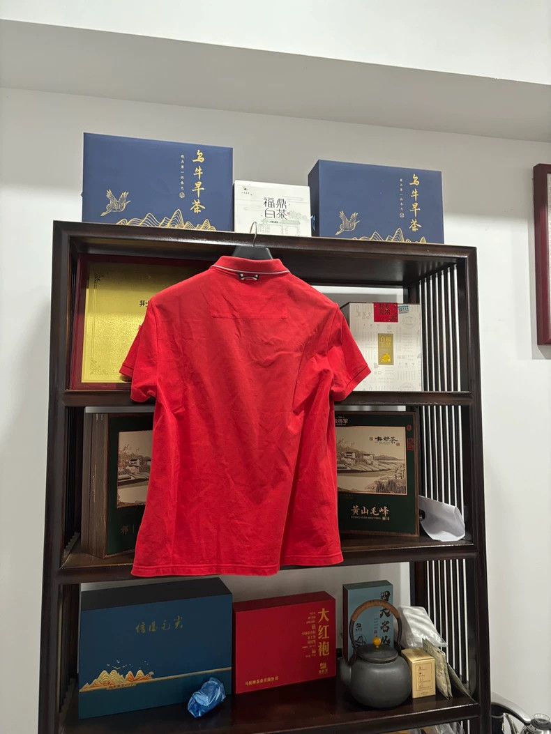 Moncler Genius Moncler Collaboration Red Polo Shirt with Fading Size US M / EU 48-50 / 2 - 2 Thumbnail