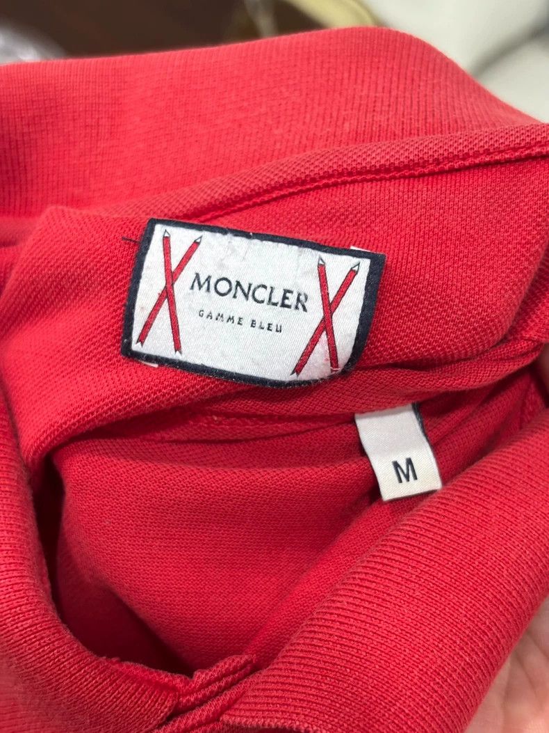 Moncler Genius Moncler Collaboration Red Polo Shirt with Fading Size US M / EU 48-50 / 2 - 6 Thumbnail