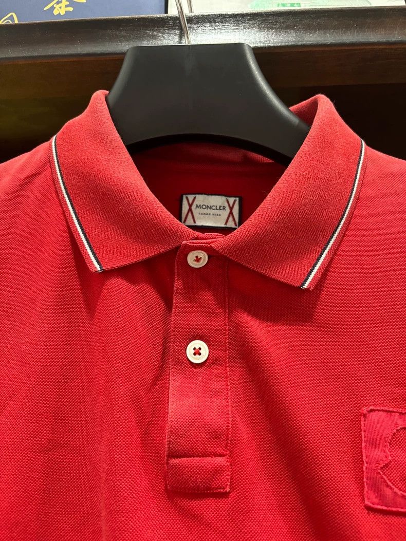 Moncler Genius Moncler Collaboration Red Polo Shirt with Fading Size US M / EU 48-50 / 2 - 4 Thumbnail