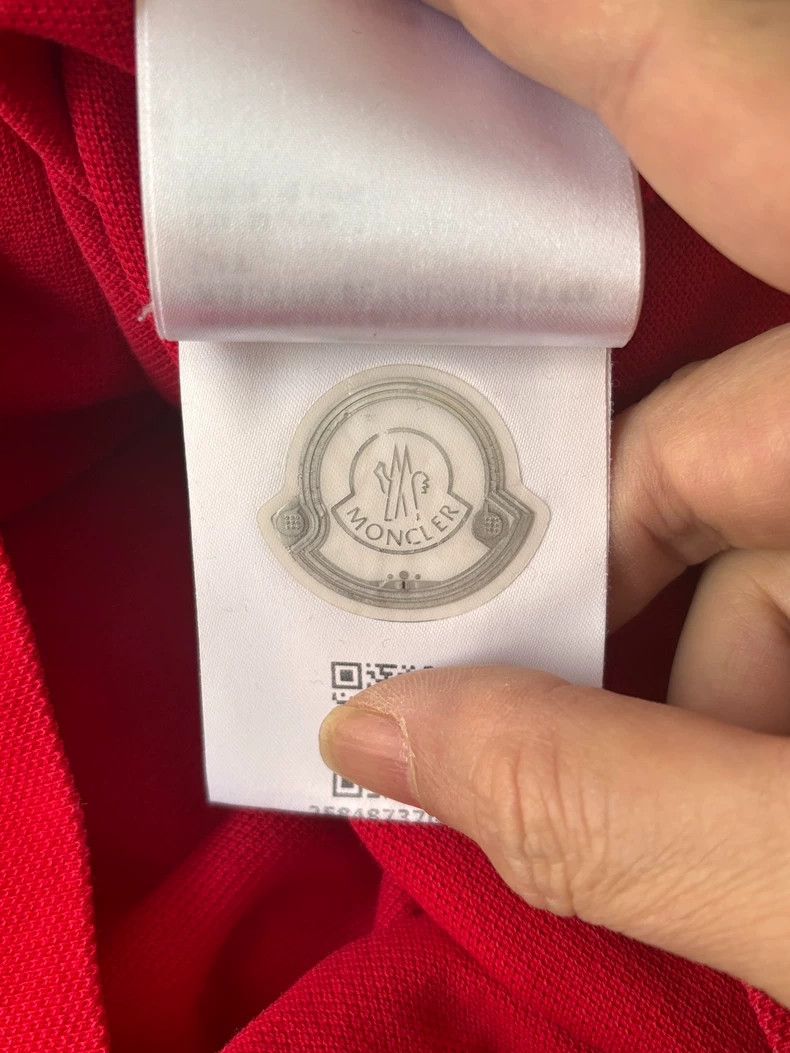 Moncler Moncler Red Polo Shirt Size L Size US L / EU 52-54 / 3 - 6 Thumbnail