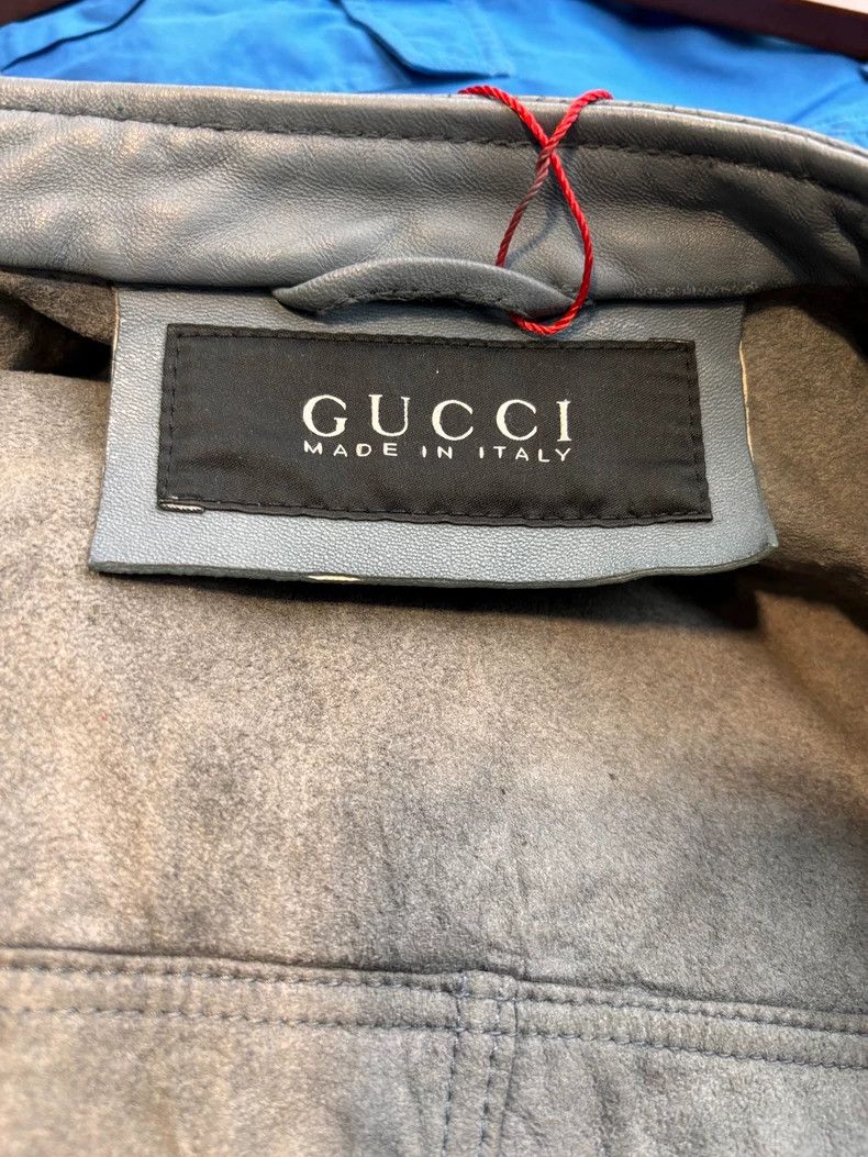 Gucci Gucci Leather Jacket with Rust Stains Size US L / EU 52-54 / 3 - 4 Thumbnail