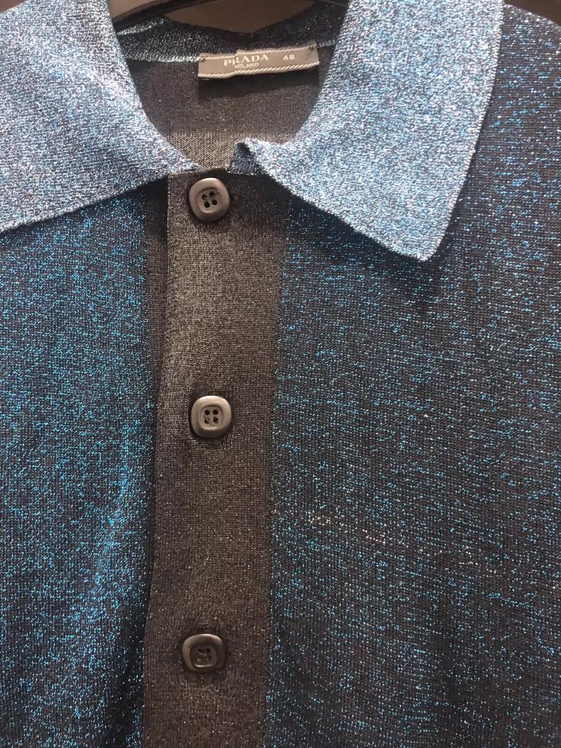 Prada Prada Short Sleeve Polo Shirt for Men Size US L / EU 52-54 / 3 - 3 Thumbnail