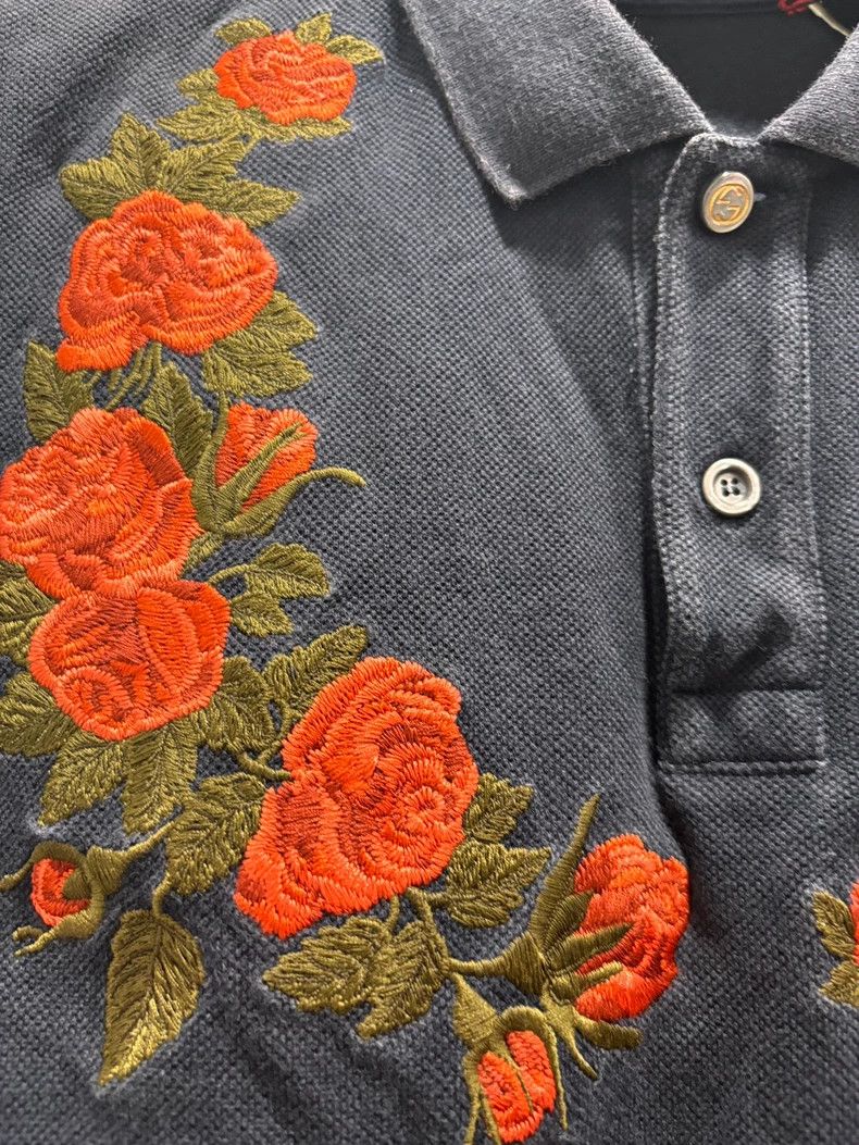 Gucci Gucci Embroidered Short Sleeve Polo Shirt Size US S / EU 44-46 / 1 - 7 Thumbnail