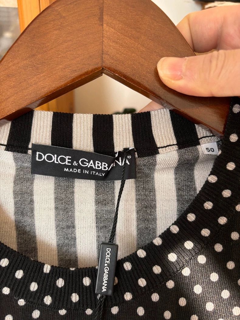 Dolce & Gabbana Dolce&Gabbana Polka Dot Long Sleeve Top Size US L / EU 52-54 / 3 - 3 Thumbnail