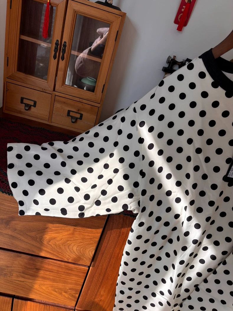 Dolce & Gabbana Dolce Gabbana Polka Dot Silk Top Size US L / EU 52-54 / 3 - 2 Thumbnail