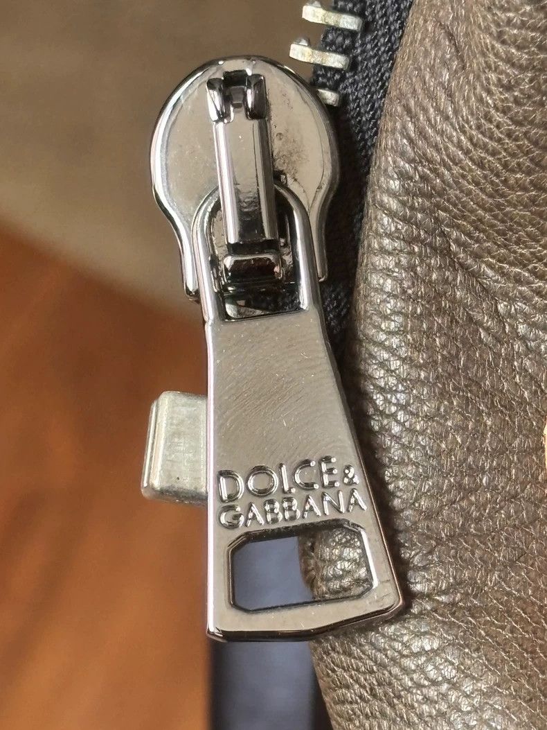 Dolce & Gabbana Dolce Gabbana Leather Jacket in Olive Green Size US M / EU 48-50 / 2 - 4 Thumbnail