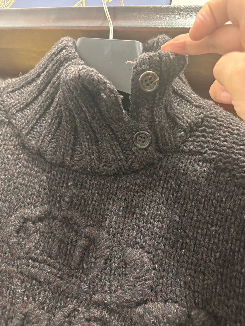 Dolce & Gabbana Dolce & Gabbana Embossed Crown Wool Sweater Size US L / EU 52-54 / 3 - 4 Thumbnail