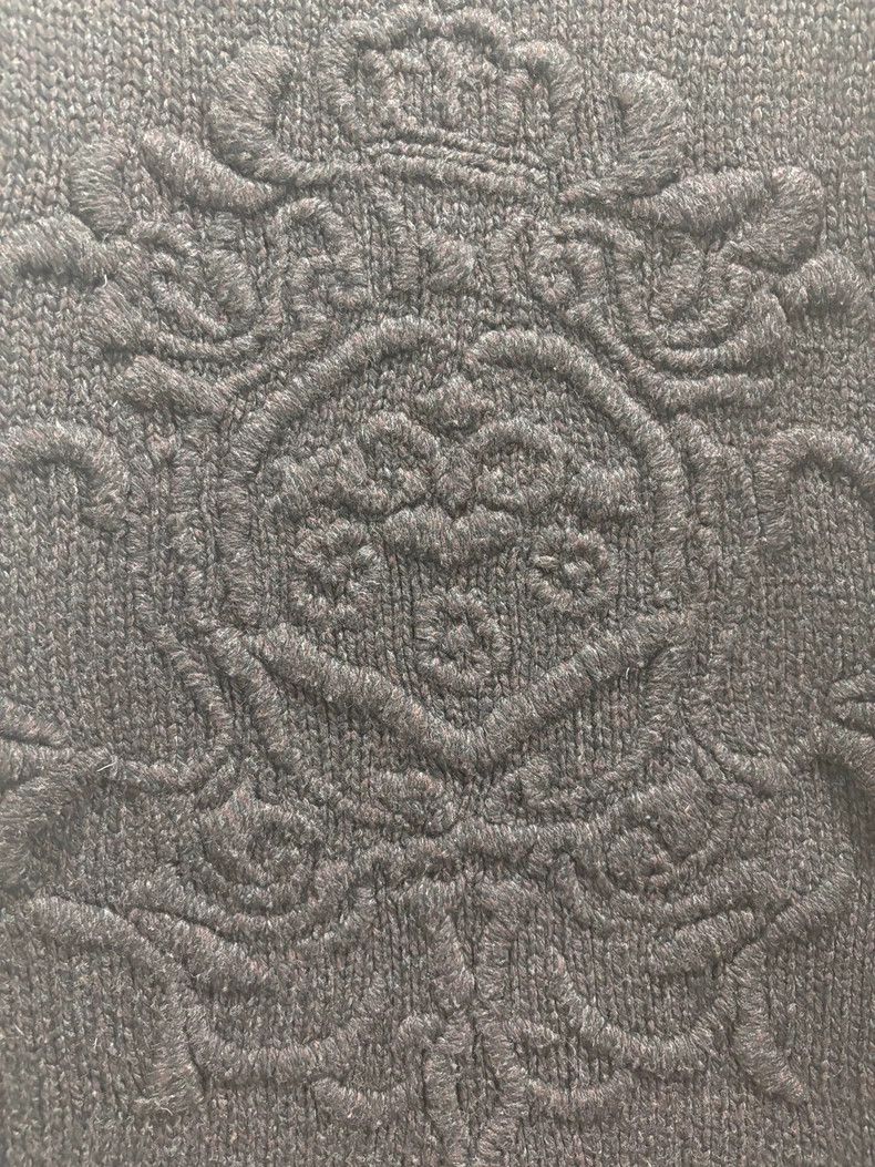 Dolce & Gabbana Dolce & Gabbana Embossed Crown Wool Sweater Size US L / EU 52-54 / 3 - 3 Thumbnail