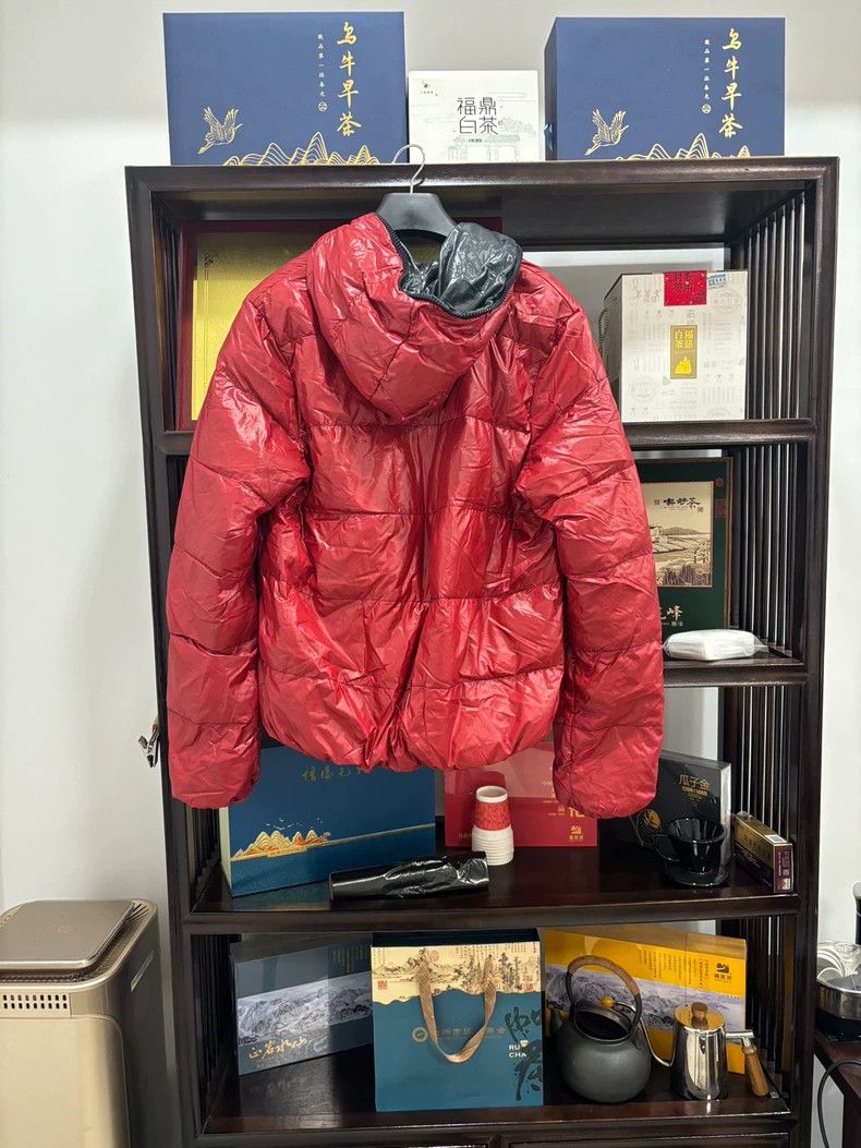 Moncler Classic Red Duvetica Puffer Jacket Size US L / EU 52-54 / 3 - 2 Thumbnail