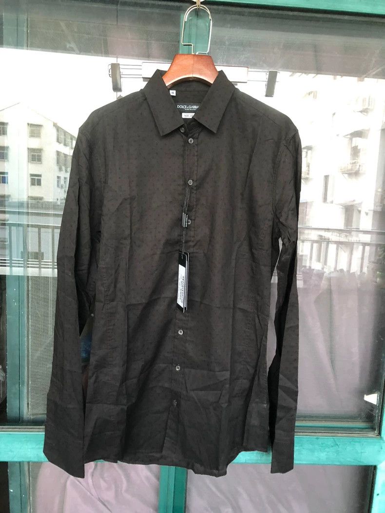 Dolce & Gabbana DG Sicily Series Polka Dot Long Sleeve Shirt Size US M / EU 48-50 / 2 - 2 Thumbnail