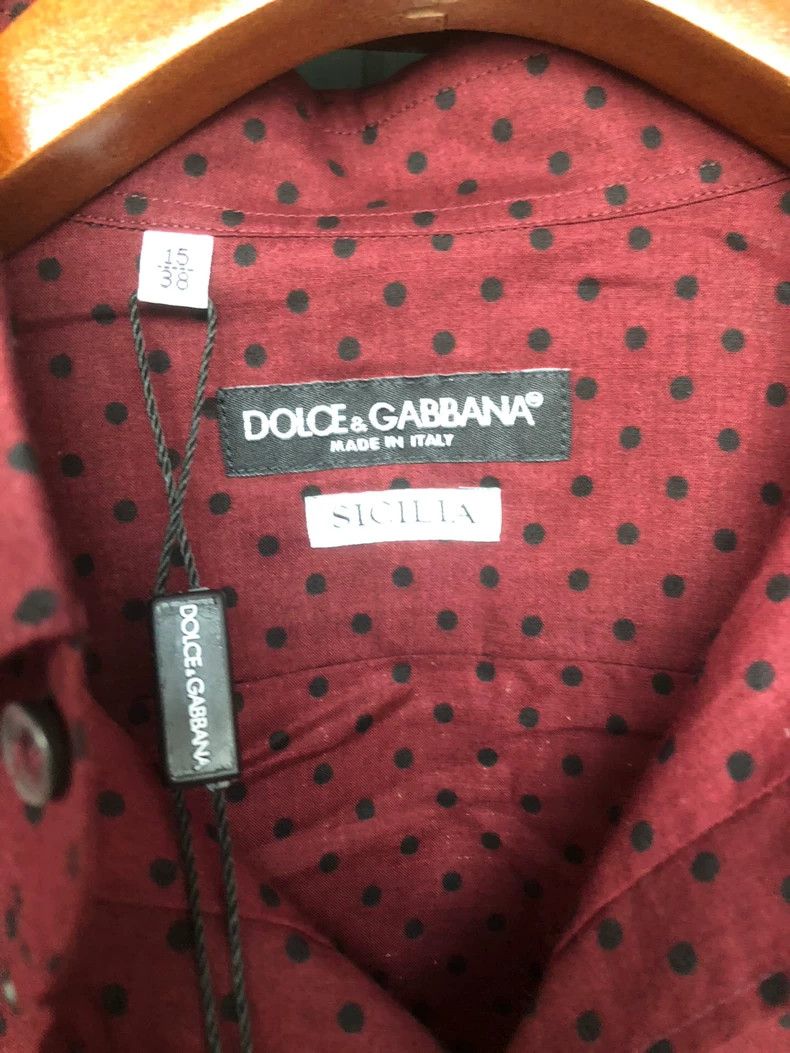 Dolce & Gabbana DG Sicily Series Polka Dot Long Sleeve Shirt Size US M / EU 48-50 / 2 - 5 Thumbnail