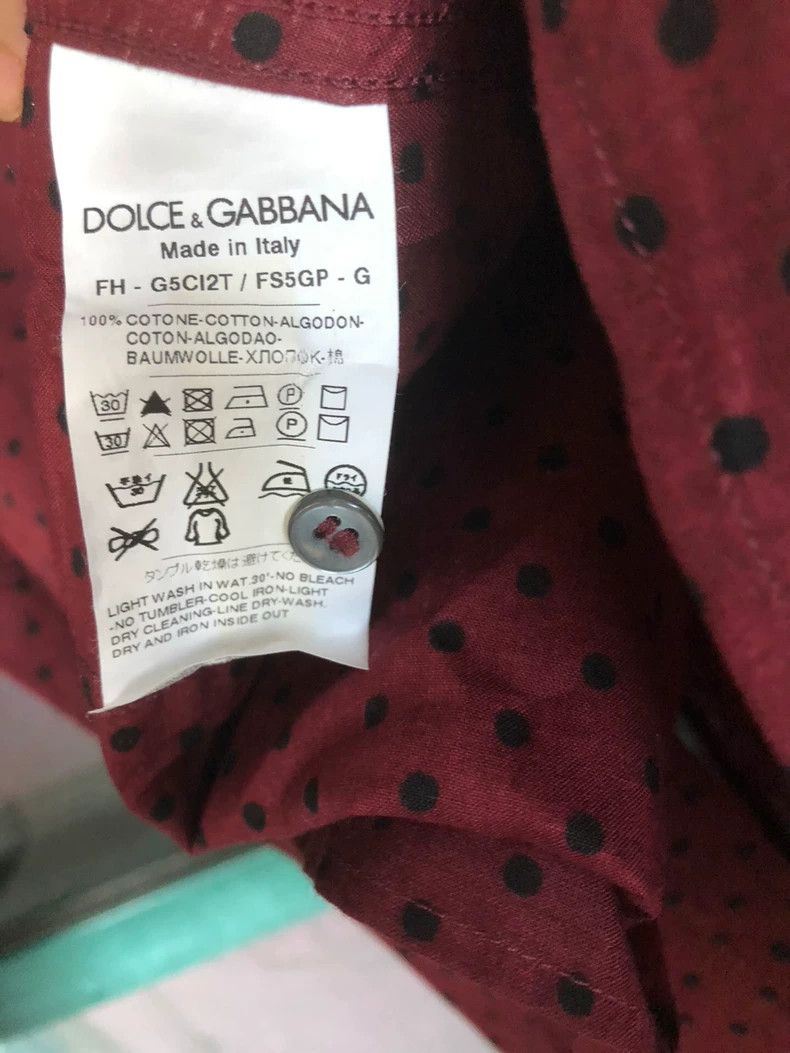 Dolce & Gabbana DG Sicily Series Polka Dot Long Sleeve Shirt Size US M / EU 48-50 / 2 - 7 Thumbnail