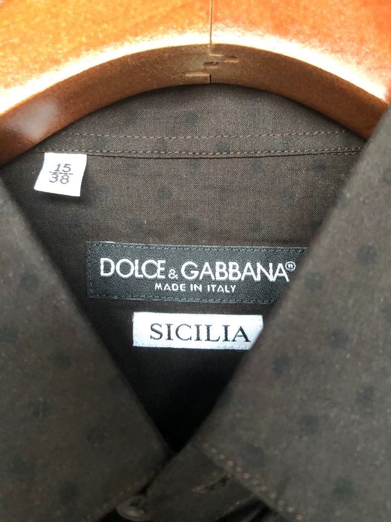 Dolce & Gabbana DG Sicily Series Polka Dot Long Sleeve Shirt Size US M / EU 48-50 / 2 - 6 Thumbnail
