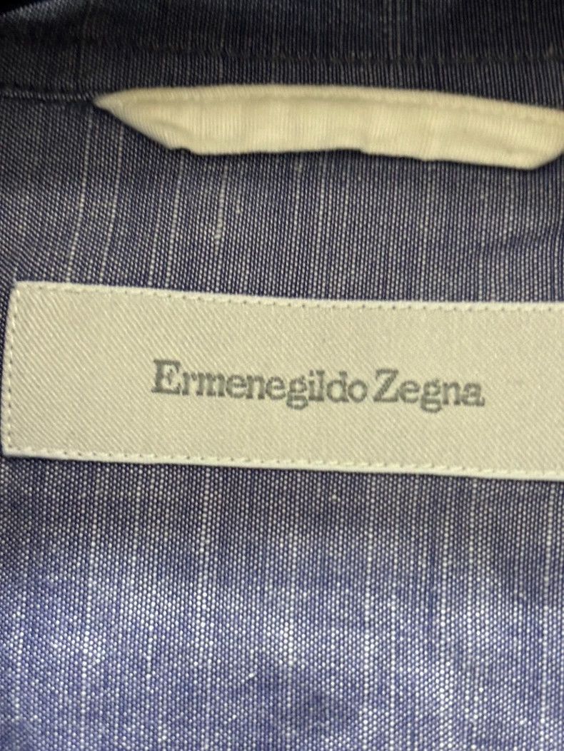 Ermenegildo Zegna Ermenegildo Zegna Linen Long Sleeve Shirt Size US L / EU 52-54 / 3 - 4 Thumbnail