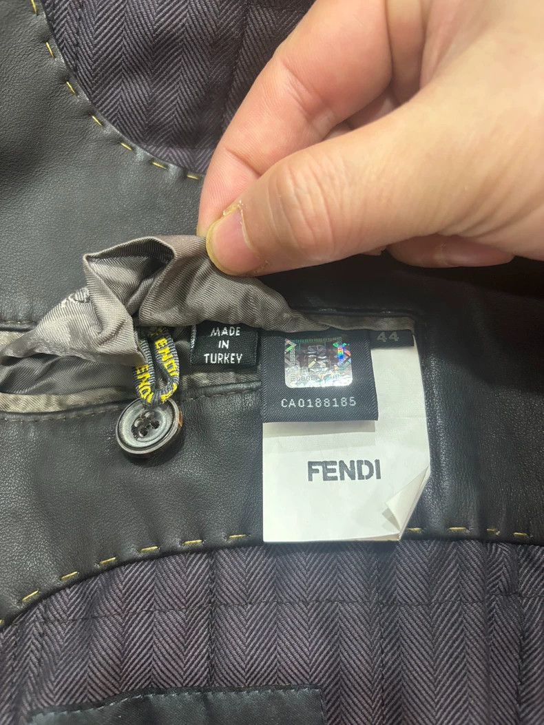 Fendi Fendi Leather Jacket with Button Closure Size US M / EU 48-50 / 2 - 3 Thumbnail