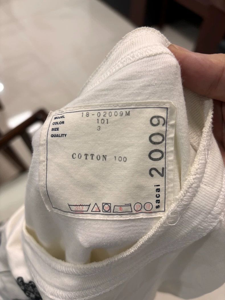 Sacai Sacai Short Sleeve T-Shirt Made in Japan Size US L / EU 52-54 / 3 - 4 Thumbnail