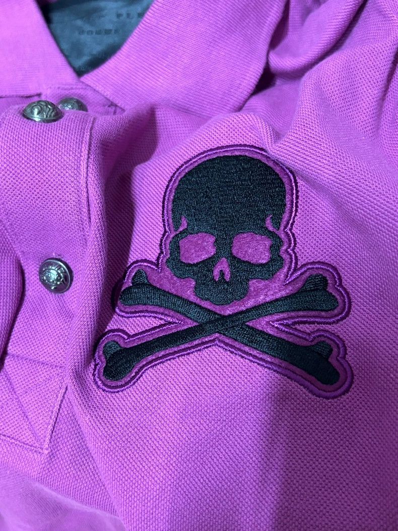 Philipp Plein Pink Skull Graphic Polo Shirt Size US S / EU 44-46 / 1 - 3 Thumbnail