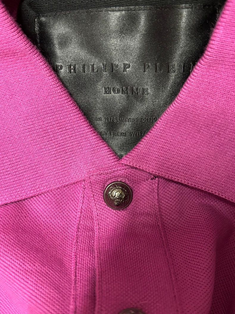 Philipp Plein Pink Skull Graphic Polo Shirt Size US S / EU 44-46 / 1 - 4 Thumbnail