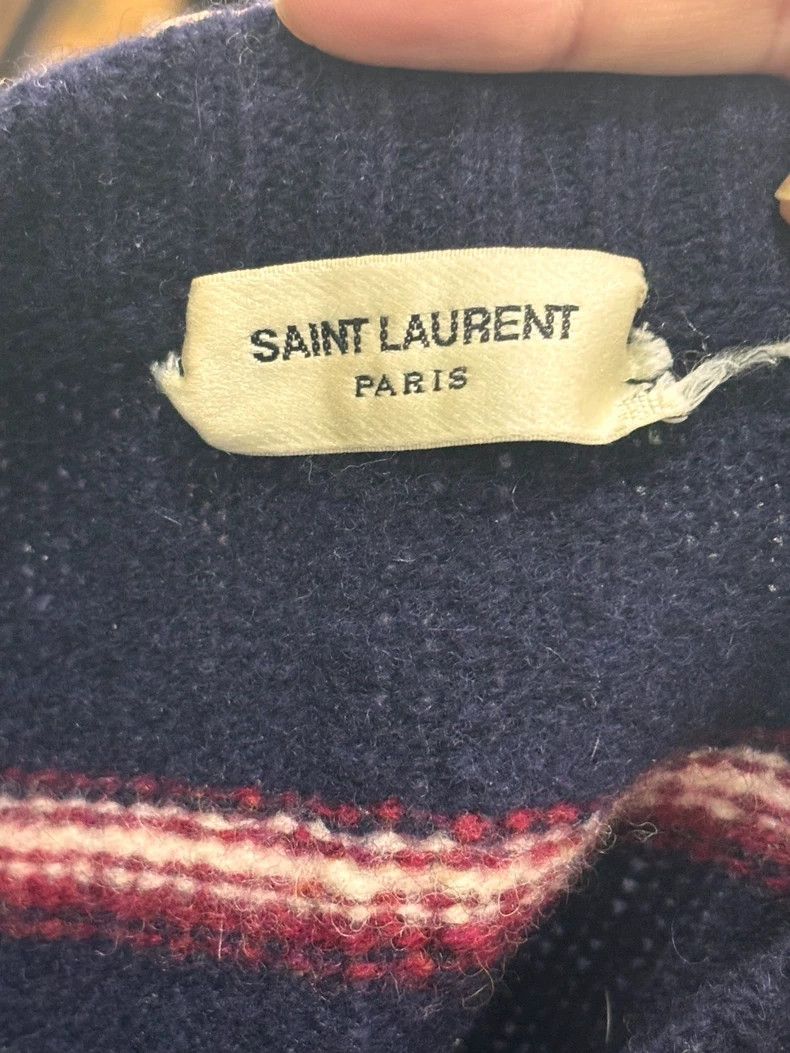 Saint Laurent Paris SLP Cashmere Wool Striped Sweater Size US XXL / EU 58 / 5 - 4 Thumbnail