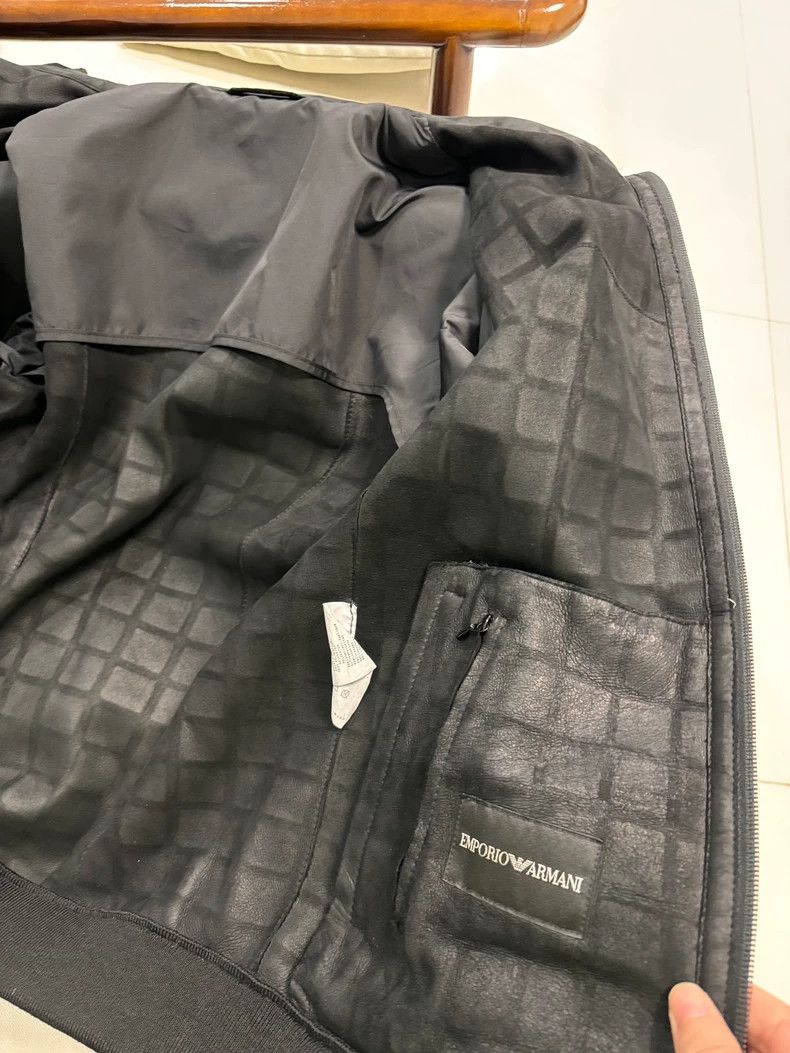 Emporio Armani Armani EA Leather Jacket with Fur Lining Size US M / EU 48-50 / 2 - 5 Thumbnail