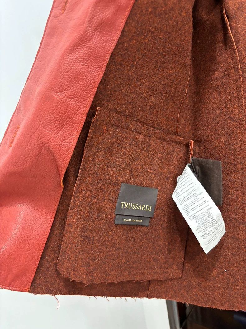 Emporio Armani Trussardi Leather Jacket with No Tags Size US L / EU 52-54 / 3 - 3 Thumbnail