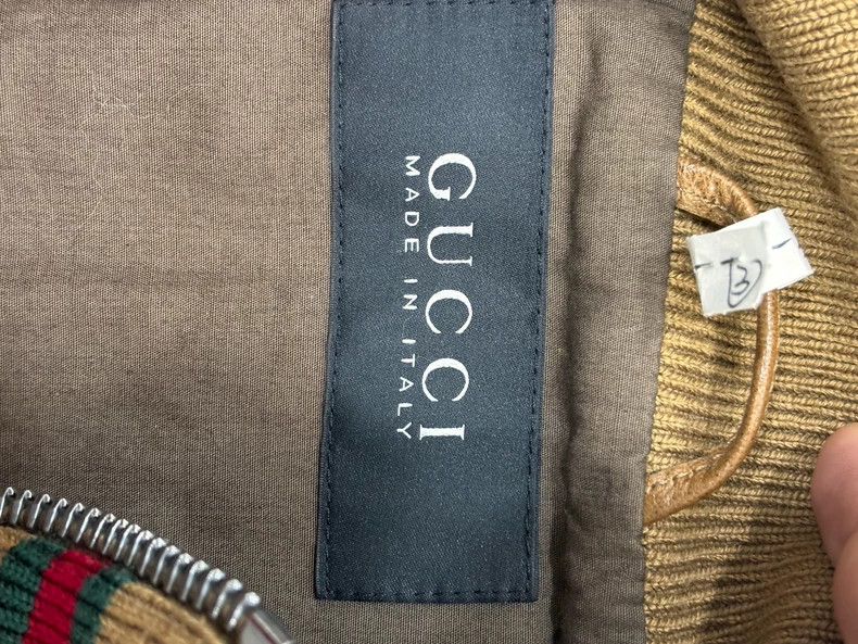 Gucci Gucci Brown Leather Jacket Made in Italy Size US L / EU 52-54 / 3 - 3 Thumbnail