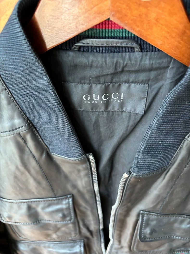 Gucci Gucci Leather Jacket Made in Italy Size 48 Size US L / EU 52-54 / 3 - 7 Thumbnail