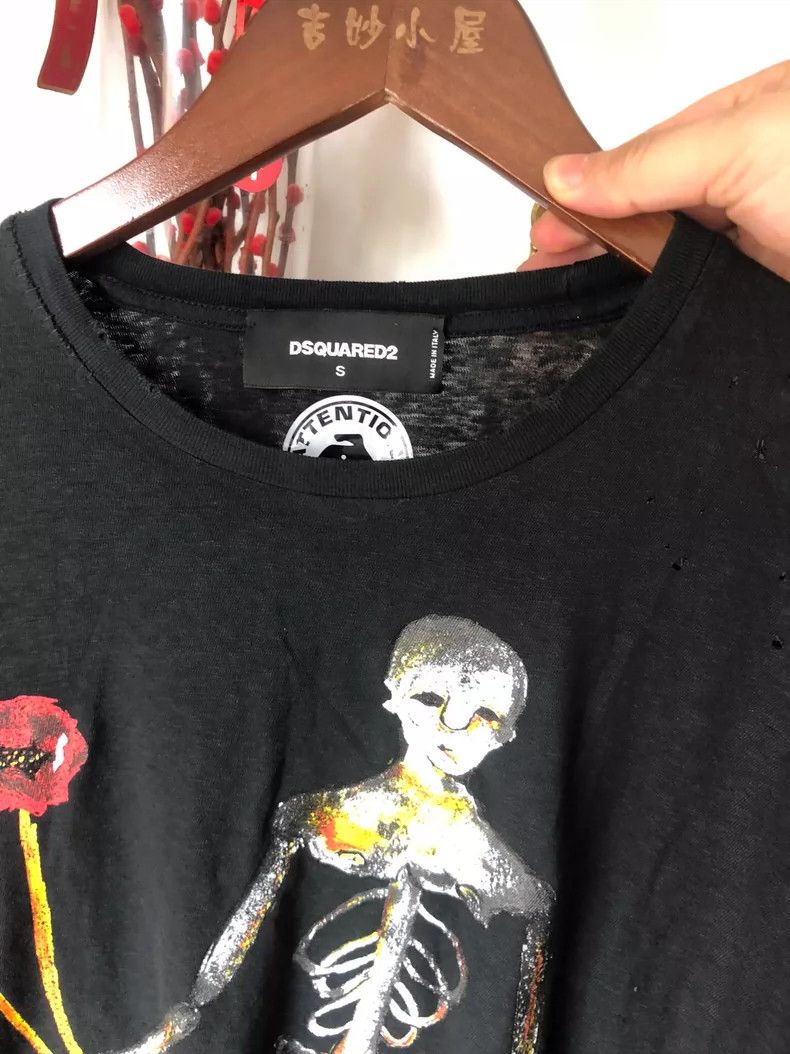 Dsquared2 Dsquared2 Long Sleeve T-Shirt with Skeleton Design Size US L / EU 52-54 / 3 - 3 Thumbnail