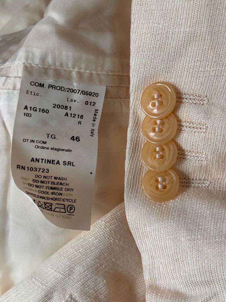 Emporio Armani EA Armani Linen Blazer Made in Italy Size US M / EU 48-50 / 2 - 5 Thumbnail
