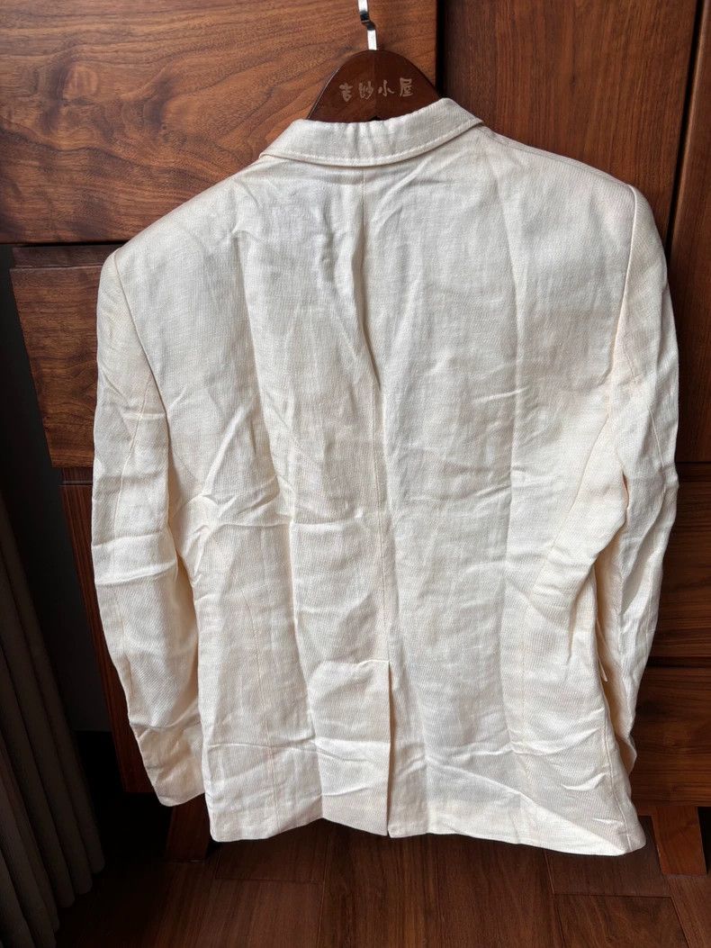 Emporio Armani EA Armani Linen Blazer Made in Italy Size US M / EU 48-50 / 2 - 2 Thumbnail
