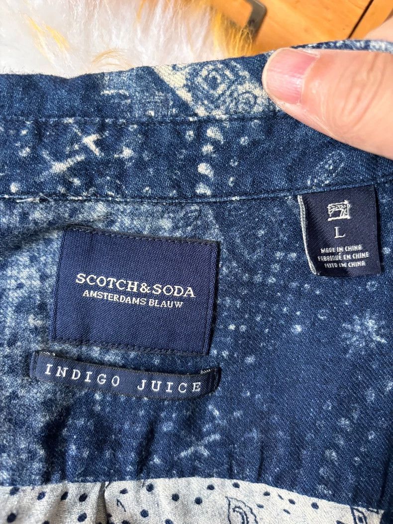 Scotch & Soda Long Sleeve Shirt with Wax Dye Technique Size US L / EU 52-54 / 3 - 4 Thumbnail