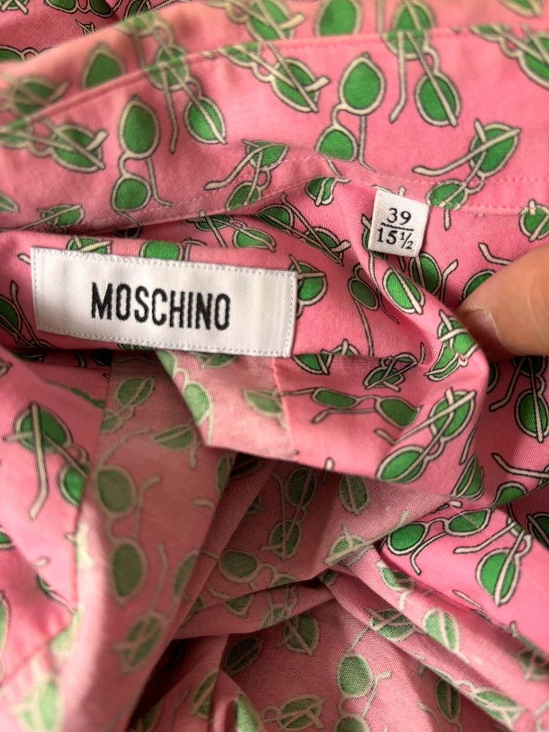 Moschino Moschino Pink Floral Long Sleeve Shirt Size US M / EU 48-50 / 2 - 5 Thumbnail