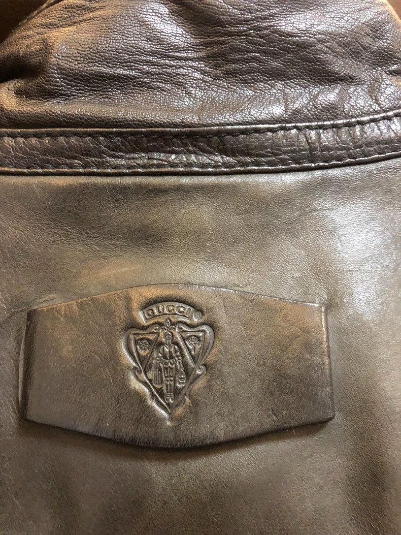 Gucci Gucci Leather Jacket Size 50 Italian Made Size US L / EU 52-54 / 3 - 3 Thumbnail
