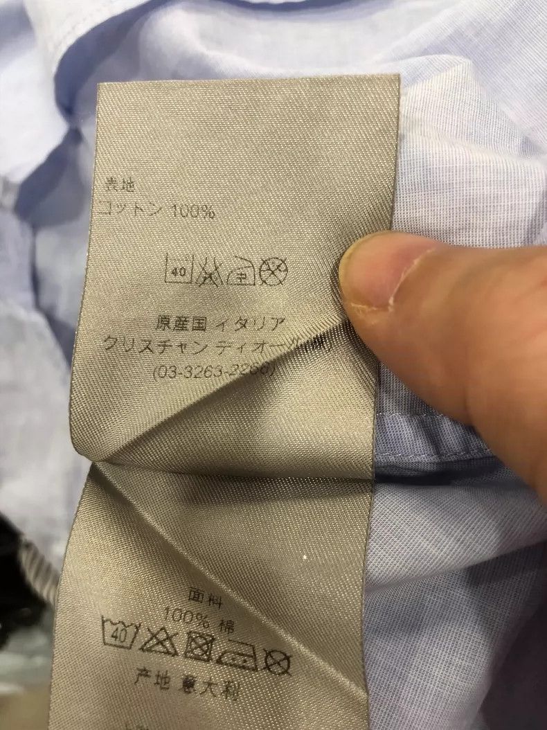 Dior Dior Long Sleeve Light Blue Shirt Size US XS / EU 42 / 0 - 6 Thumbnail
