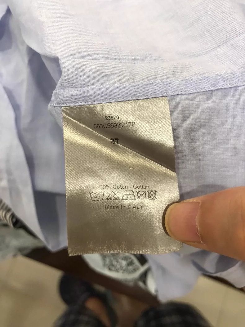 Dior Dior Long Sleeve Light Blue Shirt Size US XS / EU 42 / 0 - 5 Thumbnail