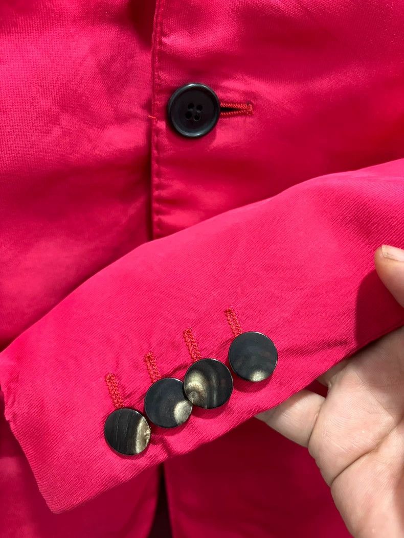 Lanvin Lanvin Pink Suit Jacket with Silk-like Fabric Size US L / EU 52-54 / 3 - 3 Thumbnail