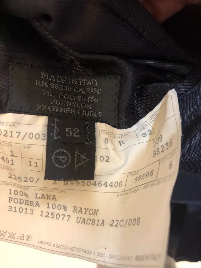 Prada Prada Black Wool Suit Set Size 52 Size US L / EU 52-54 / 3 - 5 Thumbnail