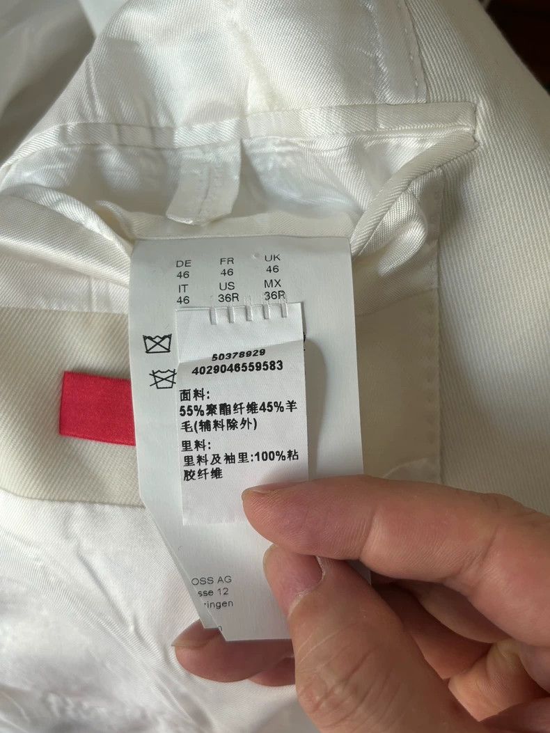 Emporio Armani Boss Red Label White Blazer with Black Accents Size US L / EU 52-54 / 3 - 7 Thumbnail