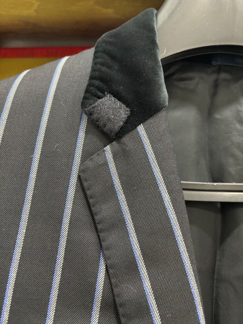 Lanvin Lanvin Wool Single Button Striped Suit Size US L / EU 52-54 / 3 - 3 Thumbnail
