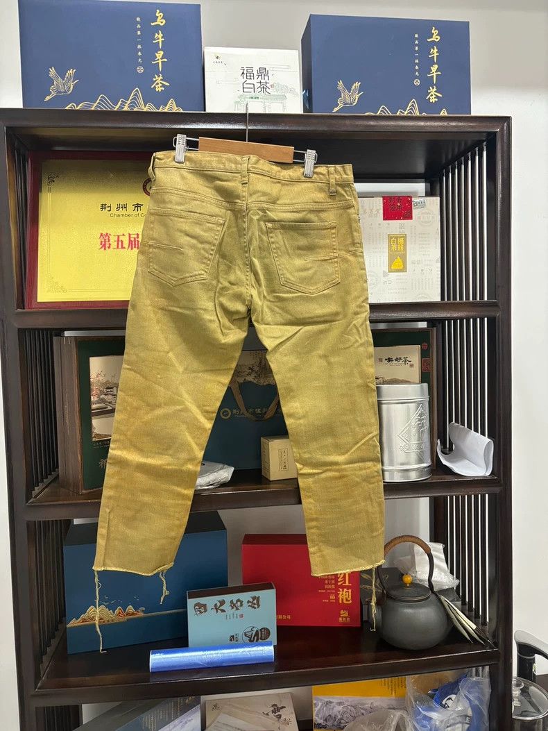 Dior Dior Gold Denim Trousers Size 29 Size US 29 - 2 Thumbnail