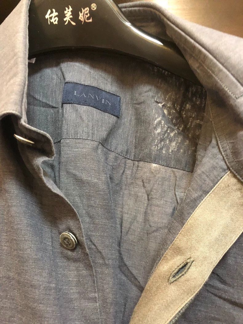 Lanvin Lanvin Long Sleeve Shirt Lightweight Fabric Size US M / EU 48-50 / 2 - 3 Thumbnail