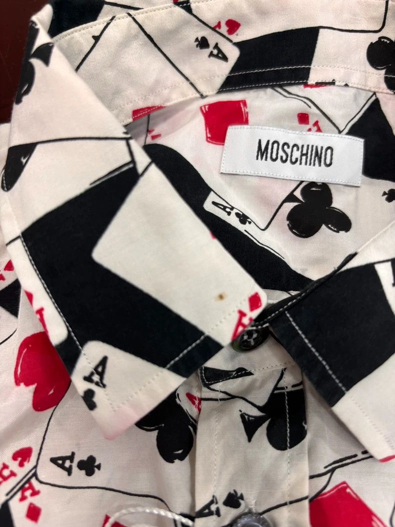 Moschino Moschino Short Sleeve Silk Shirt with Cards Size US M / EU 48-50 / 2 - 6 Thumbnail