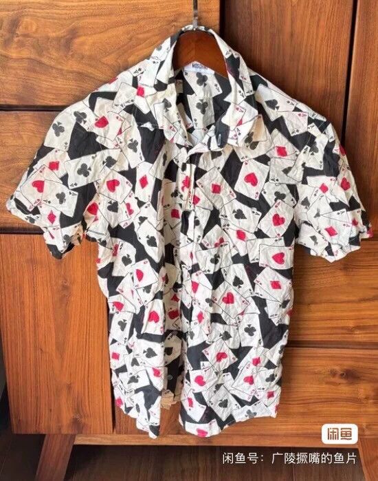 Moschino Moschino Short Sleeve Silk Shirt with Cards Size US M / EU 48-50 / 2 - 7 Thumbnail