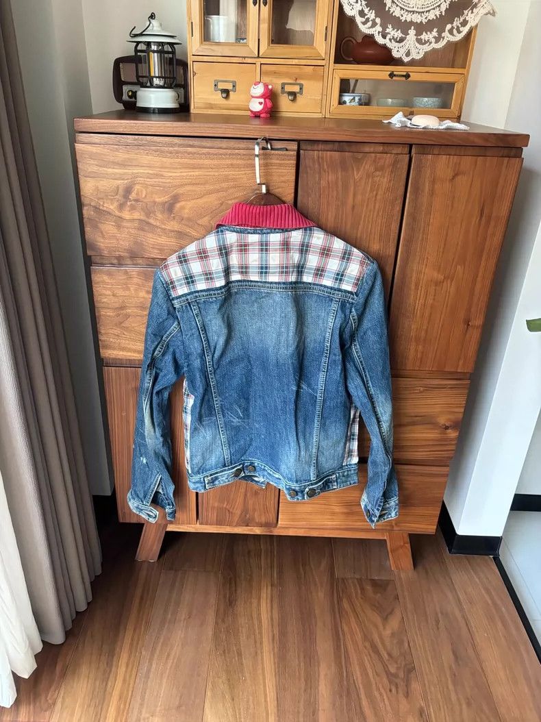 Dsquared2 dsquared2 Denim Jacket with Red Collar Size US M / EU 48-50 / 2 - 2 Thumbnail