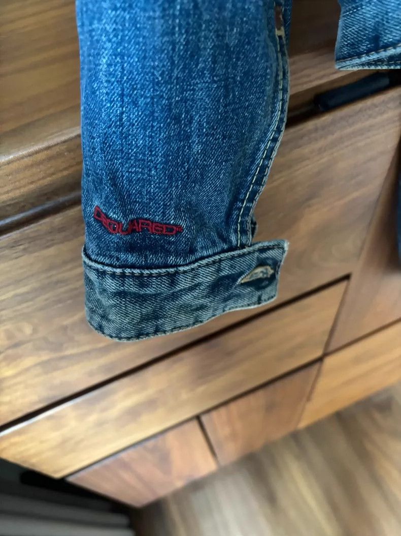 Dsquared2 dsquared2 Denim Jacket with Red Collar Size US M / EU 48-50 / 2 - 6 Thumbnail