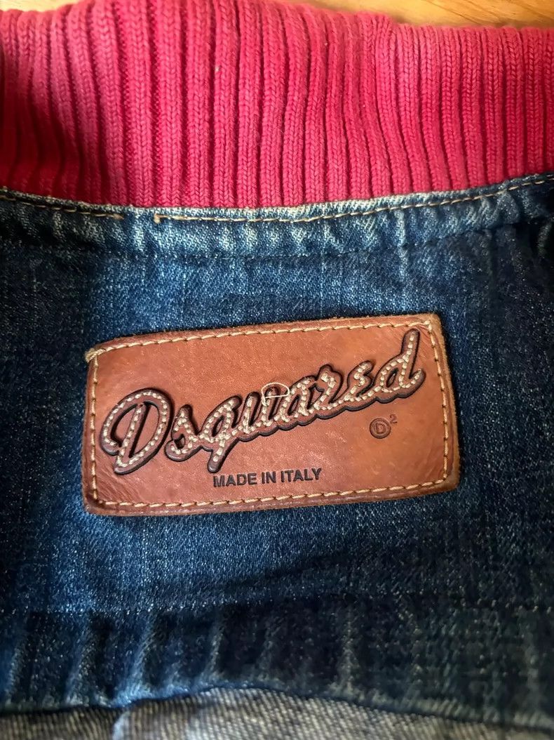 Dsquared2 dsquared2 Denim Jacket with Red Collar Size US M / EU 48-50 / 2 - 4 Thumbnail